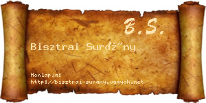 Bisztrai Surány névjegykártya